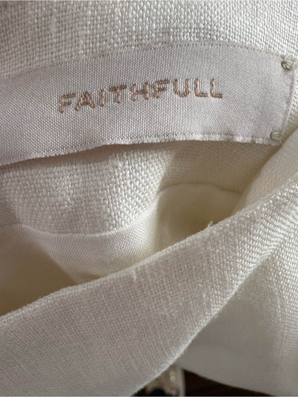 Mytheresa x FAITHFULL Lila Linen Mid-rise Mini Short In White Exclusive XS NWT - Picture 5 of 5